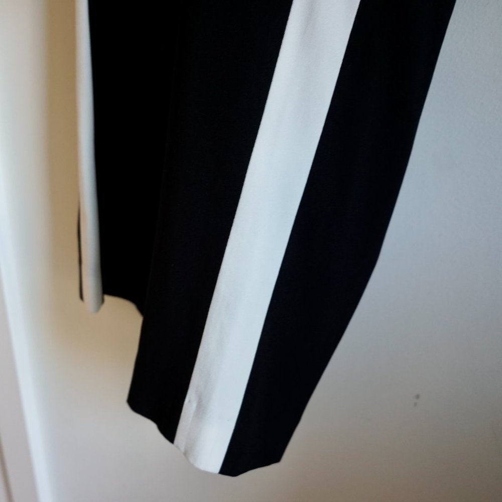 Aritzia Babaton Conan Cropped Pant in Black/White Stripe Size 2 - Picture 9 of 11